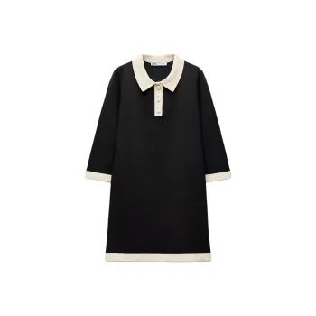 ZARA Long-Sleeved Dresses Women's Black