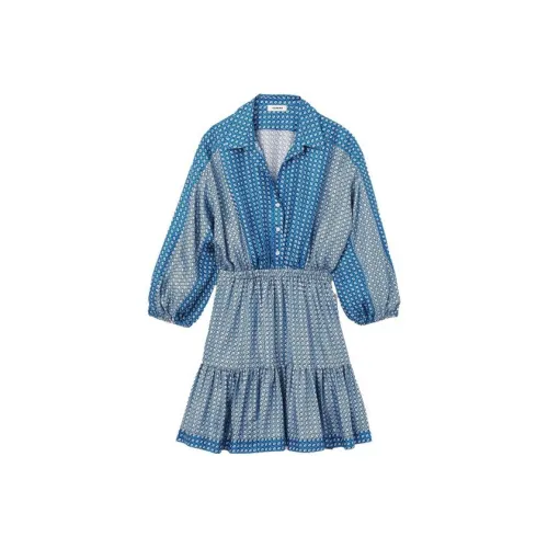 Sandro Graphic-print Satin Mini Dress