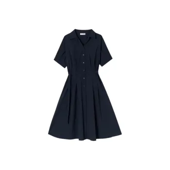 LACOSTE Short Sleeved Dresses Women's Marine Blue