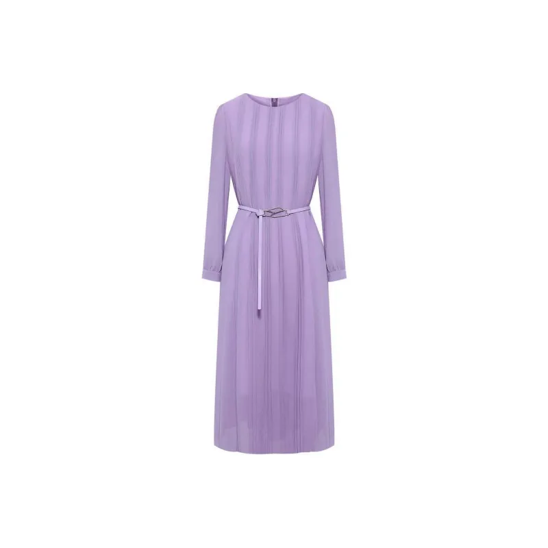 BBLLUUEE Long Sleeved Dress Women's Mist Purple-0