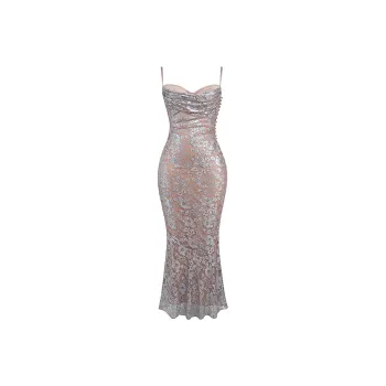 HOUSE OF CB AZZURRA Slip Dress Women's ICE BLUE/Ice Blue
