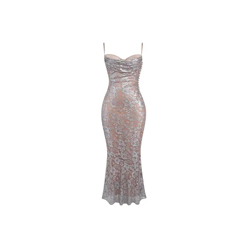 HOUSE OF CB AZZURRA Slip Dress Women's ICE BLUE/Ice Blue