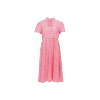 BARBOUR Barbour Palmetto Midi Dress Short-Sleeved Dresses Women's Pink