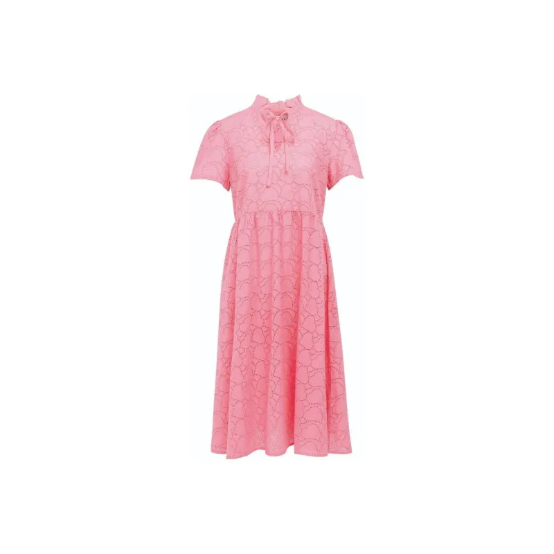 BARBOUR Barbour Palmetto Midi Dress Short-Sleeved Dresses Women's Pink-0