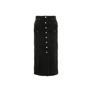 ISABEL MARANT Denim Long Skirt Women's Black