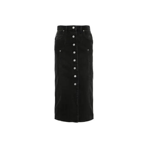 ISABEL MARANT Denim Long Skirt Women's Black