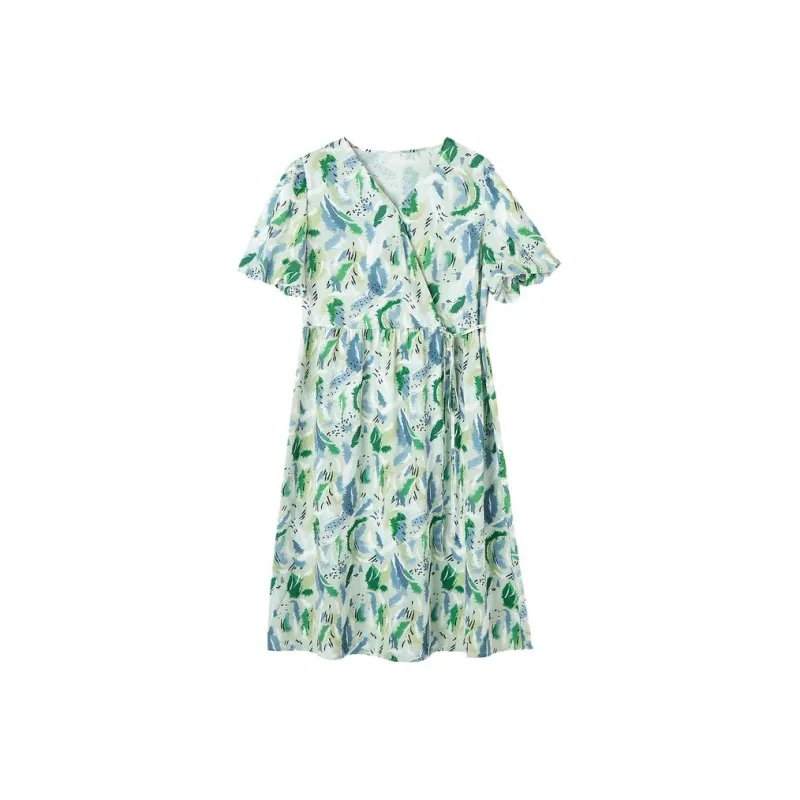 Dme Short Sleeved Dresses Women's Seaweed Green-0