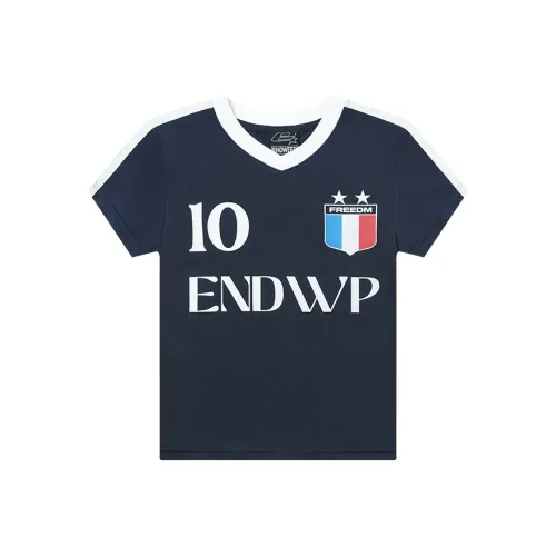 ENDWEEP T Shirts Women's Navy Blue