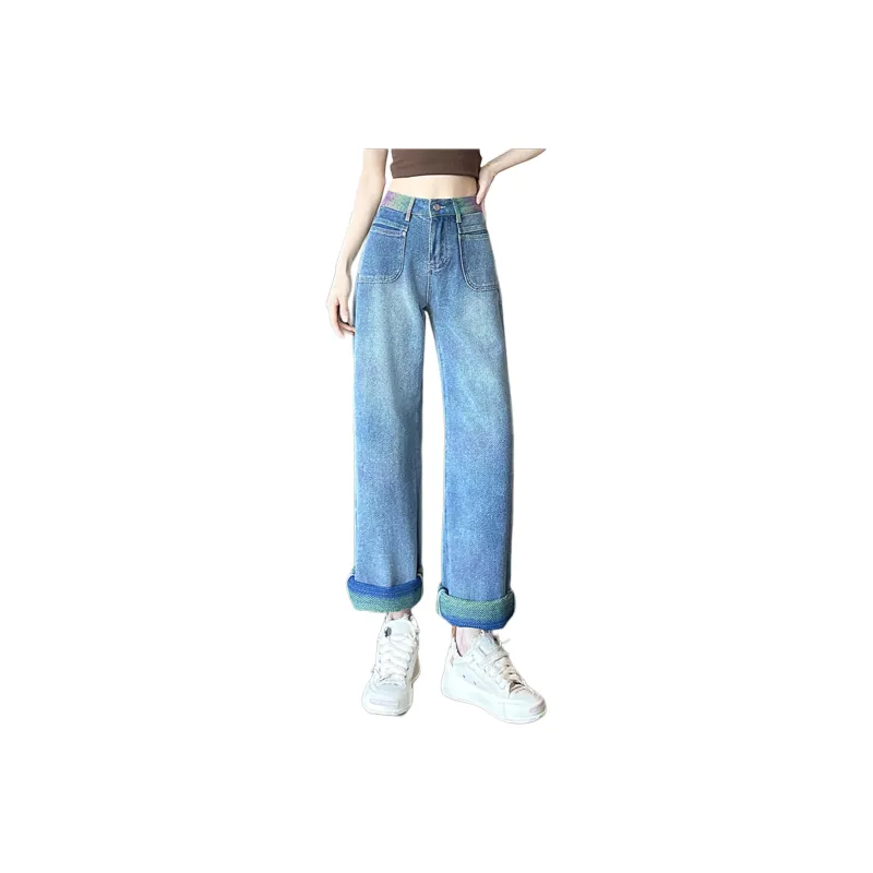 Mu Xiao Xin Jeans Women's Vintage Blue-5