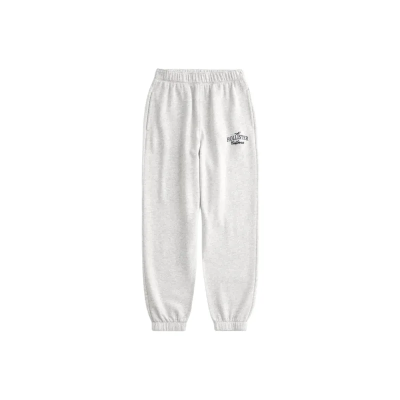 Hollister Knitted Sports Pants Women's Light Gray-0