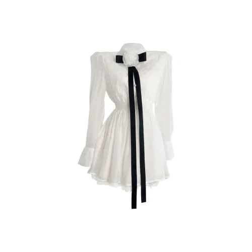 UNION REMOVE Long-Sleeved Dresses Women's White
