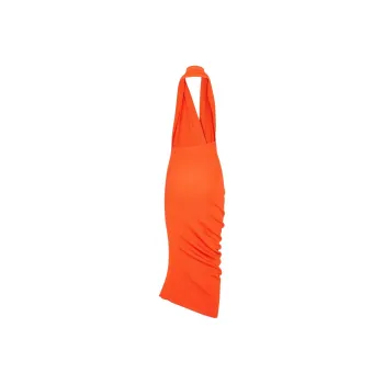 FENDI Asymmetric Draped Fitted Sleeveless Dress