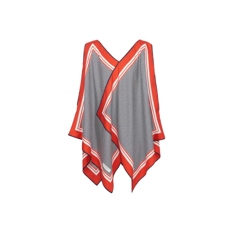 BALMAIN Monogram print Silk Scarf Dress-0