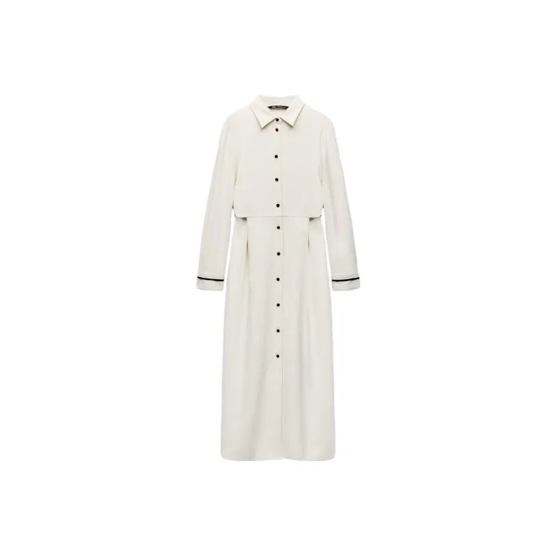 ZARA Long-Sleeved Dresses Women's Yellow-0