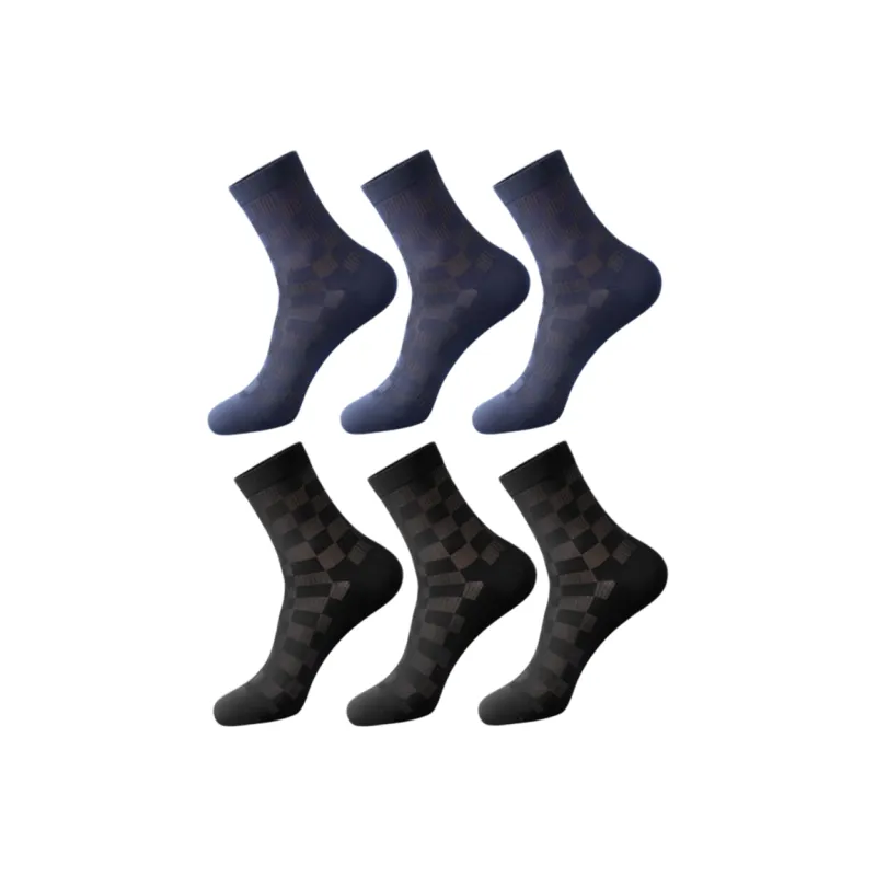 LUYOUYE Mid Calf Socks Men's 6 Pack-14