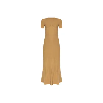 MaxMara Short Sleeve Ribbed Dress