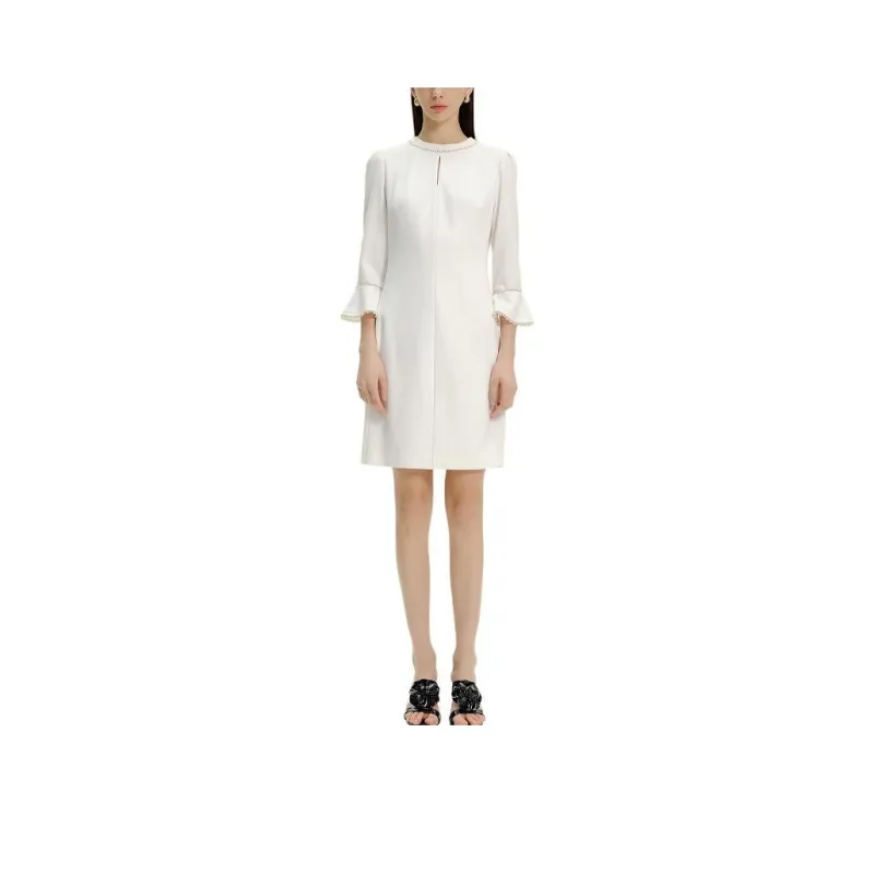 KARL LAGERFELD SS24 Long-Sleeved Dresses Women's White-0
