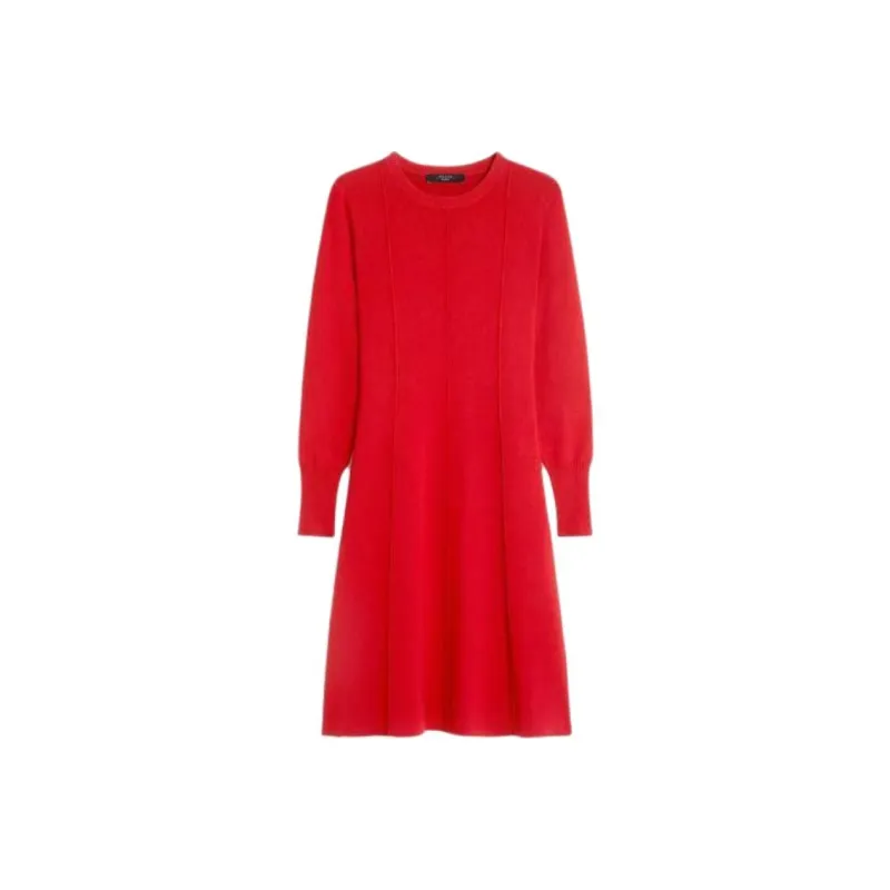 MaxMara Long Sleeved Dress Women's Red-0
