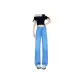 Blue Ankle-Length Pants