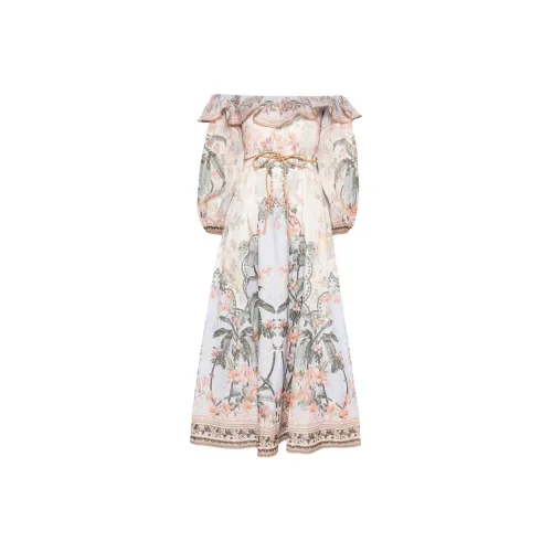 Zimmermann Wylie Off Shoulder Midi Dress