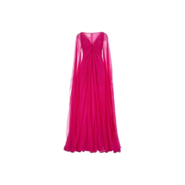 Valentino SS23 Long-Sleeved Dresses Women's Rose Red-0
