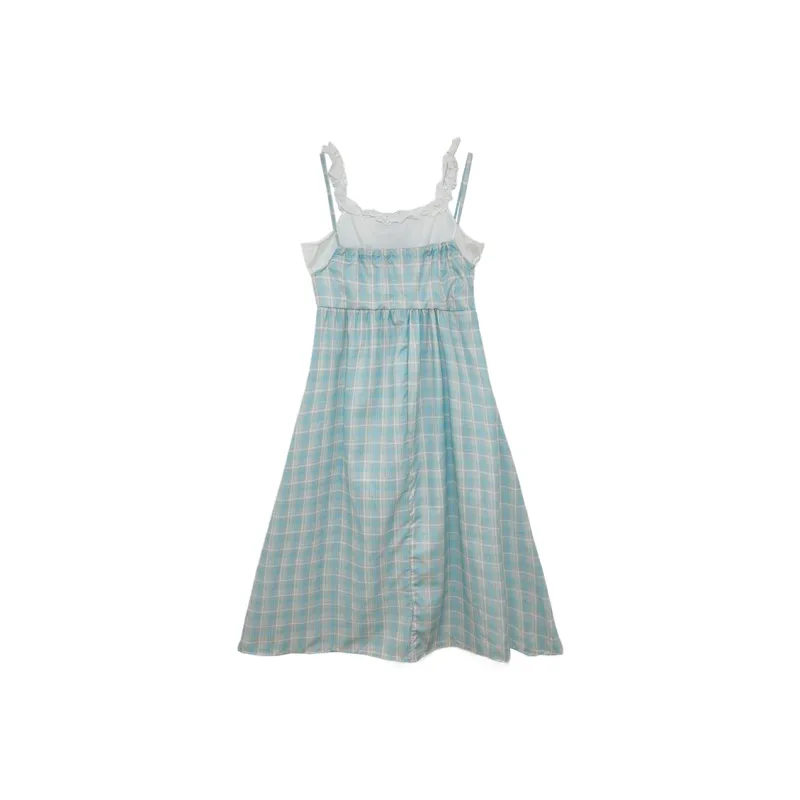 Icicofficial Slip Dress Women's Plaid-0