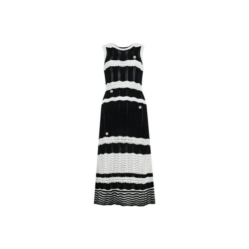 Valeria Obbaco Sleeveless Dresses Women's Black/White