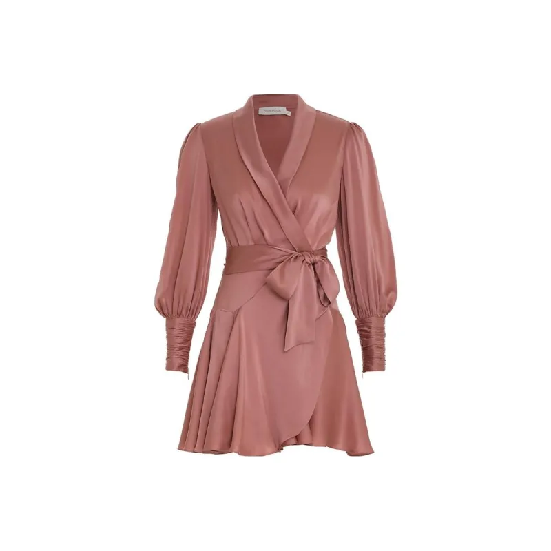 Zimmermann Belted Wrap Long-Sleeved Dress-0