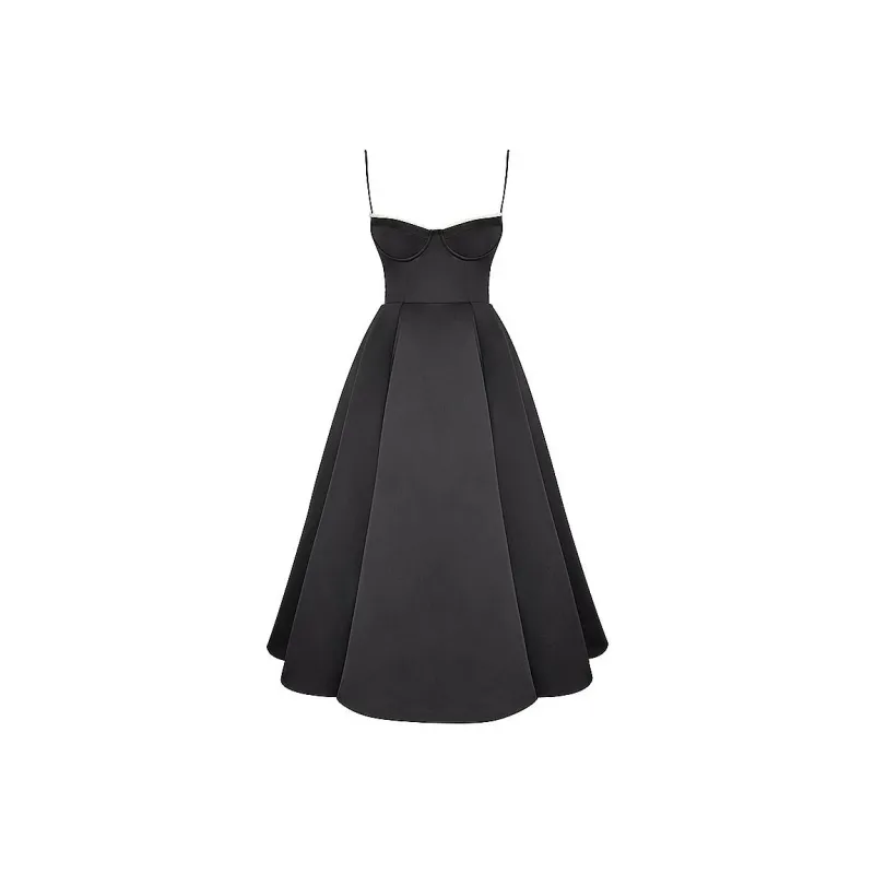 HOUSE OF CB MADEMOISELLE Slip Dress Women's BLACK/Black-5