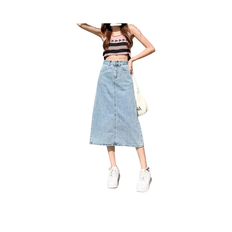 ZAZN Denim Long Skirts Women's-12