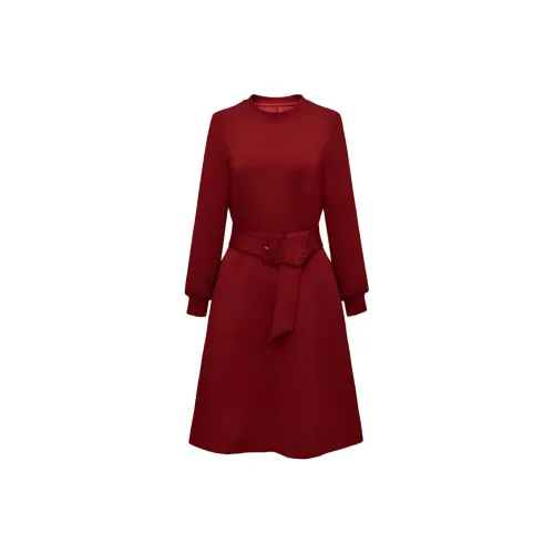 DIFFIE RIEGER Long-Sleeved Dresses Women's China Red