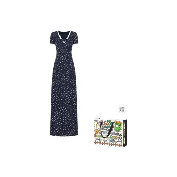 HAPG Short Sleeved Dress Women's Navy Blue