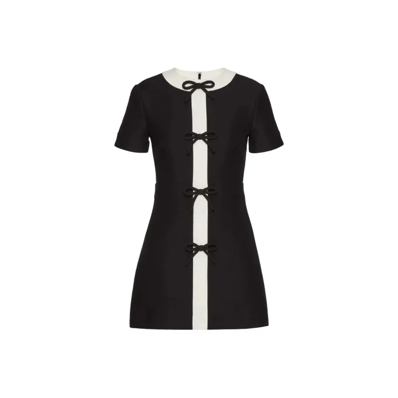 Valentino Short Sleeved Dresses Women's Black-0