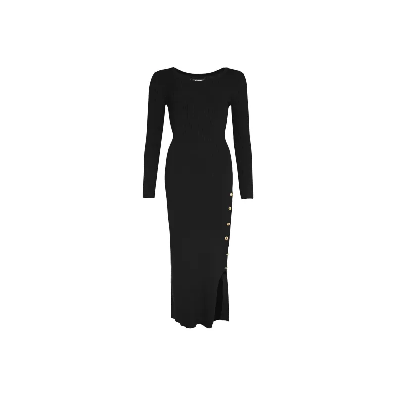 BARBOUR FW24 Long-Sleeved Dresses Women's Black-0
