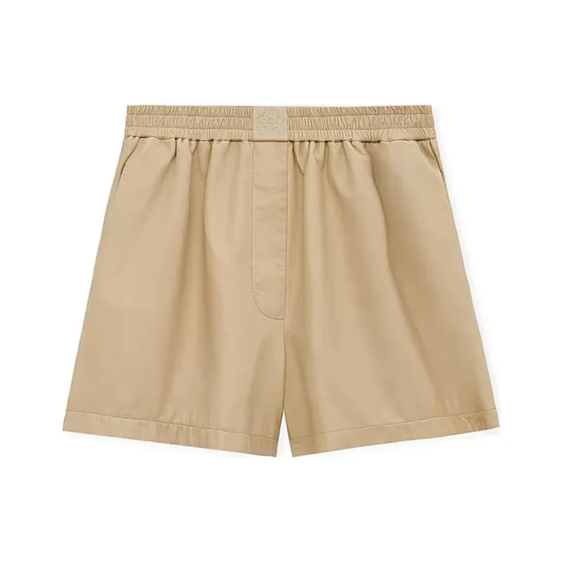 LOEWE Elasticated Waistband Satin Shorts-0