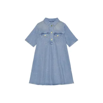 GANNI Short sleeve Denim Dress