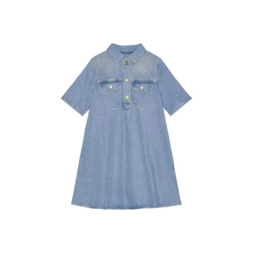 GANNI Short sleeve Denim Dress
