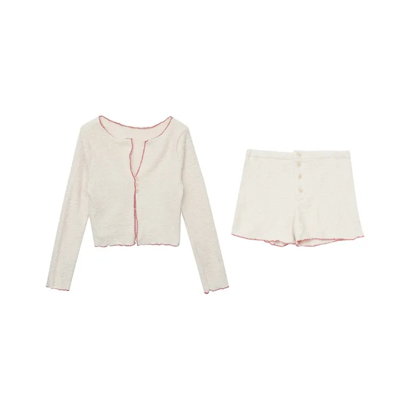 BVODE Casual Suit Women's Cream Apricot-0