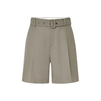 MOCO Casual Shorts Women's _Lineno Linen Green