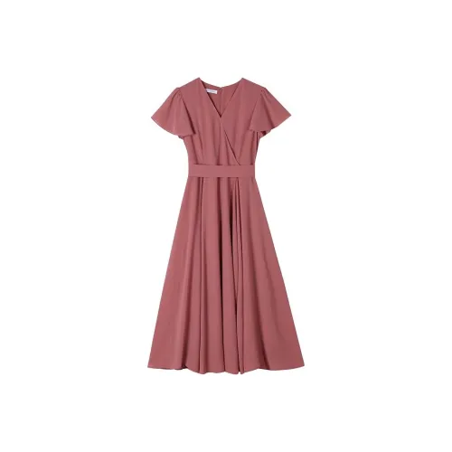 Lalaglow Short-Sleeved Dresses Women's Pastel Pink