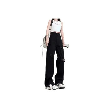 DARK HORSE Jeans Unisex Ripped Ink Black