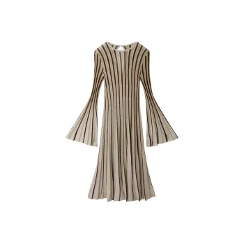 Stella McCartney Lurex detail Striped Maxi Dress