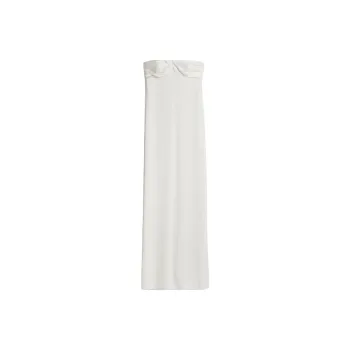 MaxMara Envers Satin Bustier Dress Sleeveless Dress Women's White