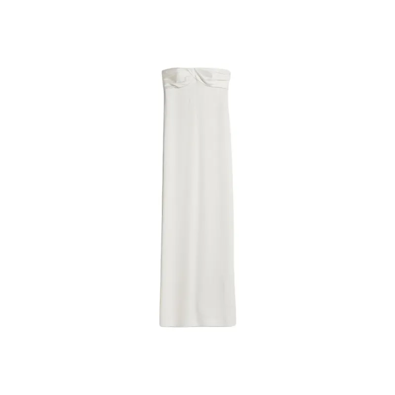 MaxMara Envers Satin Bustier Dress Sleeveless Dress Women's White-0