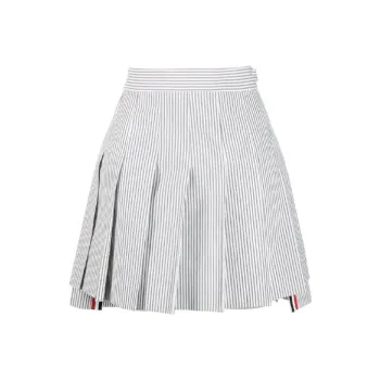THOM BROWNE Rwb Striped Pleated Skirt