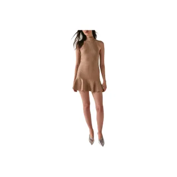 FREE PEOPLE Retrofete Luca Dress Sleeveless Dress Women's Metallic Gold