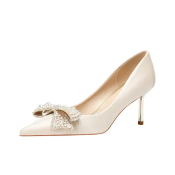 Lan Miao Slim Heel High Heels 6.5CM Women's Champagne