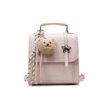Yalu PU Backpack Unisex Black/Ecru/White Khaki/Silver/Yellow
