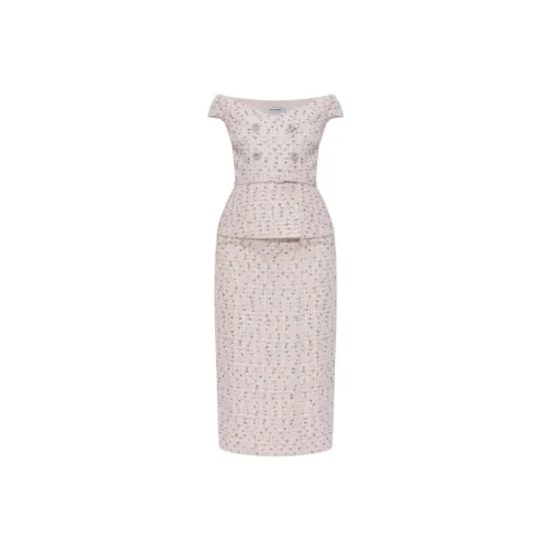 Self portrait SS25 Short Sleeved Dress Women's Pink