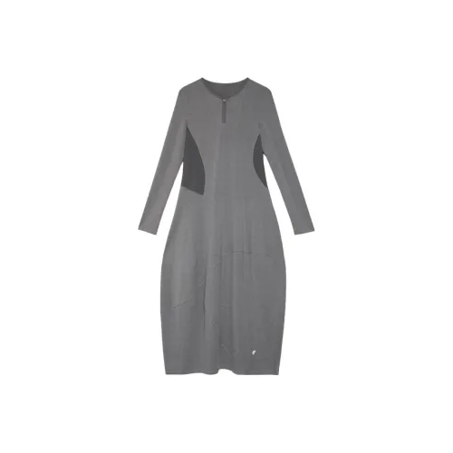 SEMICIRCLE Long Sleeved Dress Women's Heather Gray